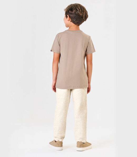 Camiseta Infantil Masculino Cotton Leve Trick Nick Marrom