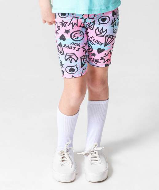 Conjunto Infantil Estampado Manga Curta Tam 4 a 10