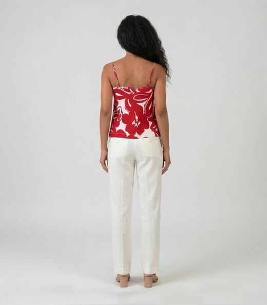 Blusa de Alça Tecido Viscose Infinita Cor Vermelho