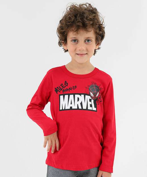 Image_Camiseta Infantil Homem Aranha Marvel Tam 4 a 10 Vermelho
