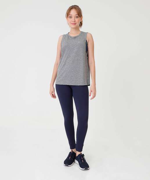Blusa Regata Feminina Fitness Mescla Marisa