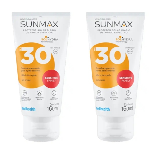 Image_Kit com 2 Unidades de Protetor Solar Sunmax Sensitive Family FPS30 160ml