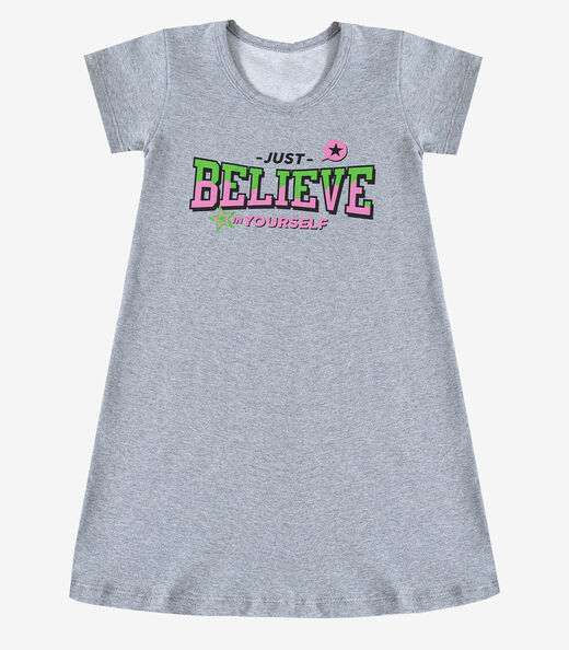 Image_Vestido Infantil em Molecotton Select Cinza