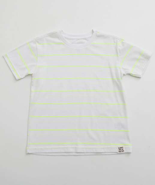 Image_Camiseta Infantil Listrada Marisa Tam 4 a 10 Bege 