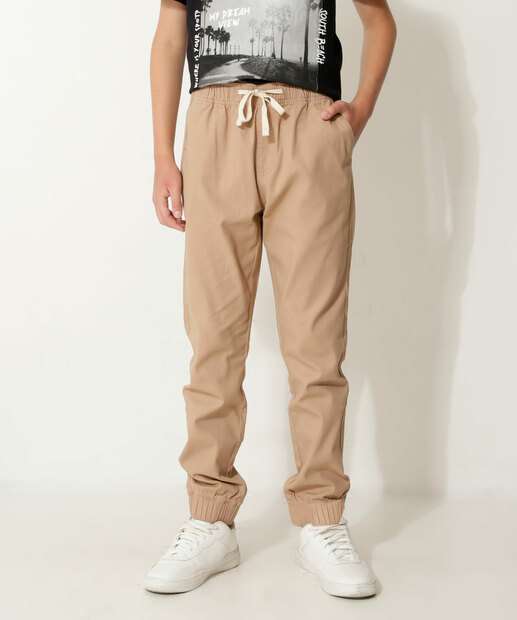 Image_Calça Juvenil Jogger Sarja Bolsos MR Tam 10 a 16