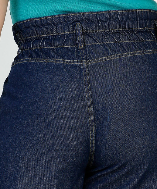 Bermuda Plus Size Feminina Clochard Cintura Alta Uber Jeans