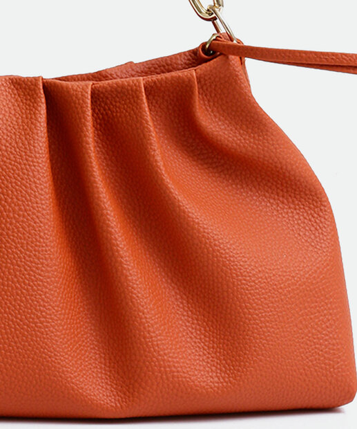Bolsa de Ombro Baguete Feminina Textura Corrente Marisa