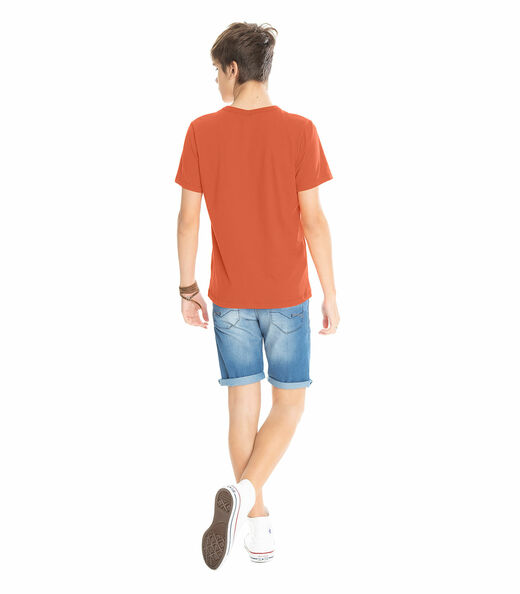 Camiseta Masculina Juvenil Sunset Rovitex Teen Laranja