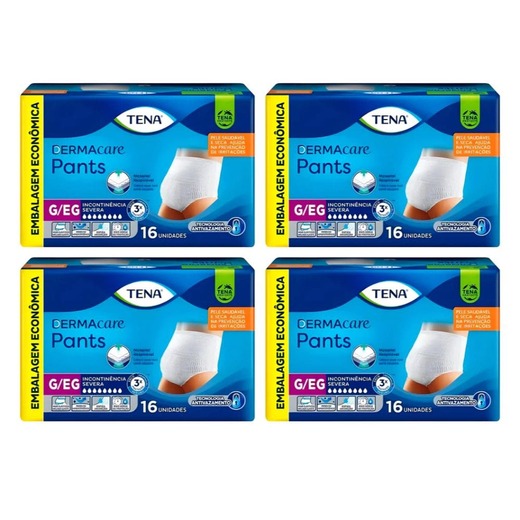 Image_Kit 2 Fraldas Adulto Tena Pants Dermacare Mega G/Eg 16 Unidades cada