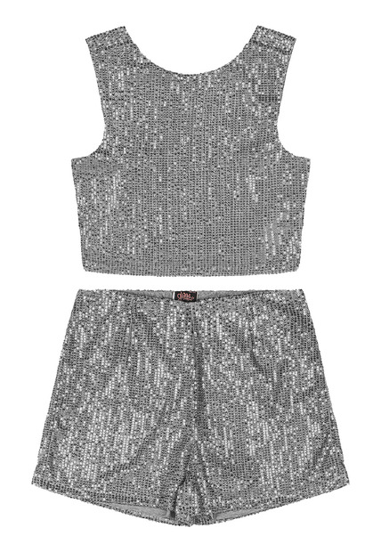 Conjunto Blusa Short Moletom Gloss
