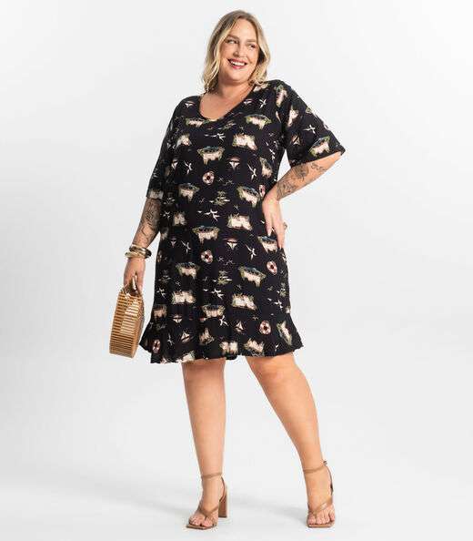 Vestido Curto Secret Glam Preto