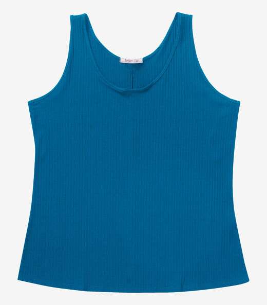 Image_Regata Plus Size Em Ribana Canelada Secret Glam Azul