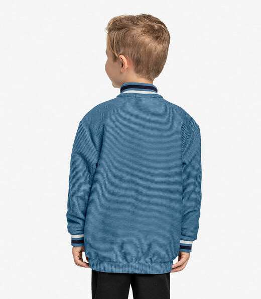 Jaqueta Infantil Masculina Bomber Trick Nick Azul