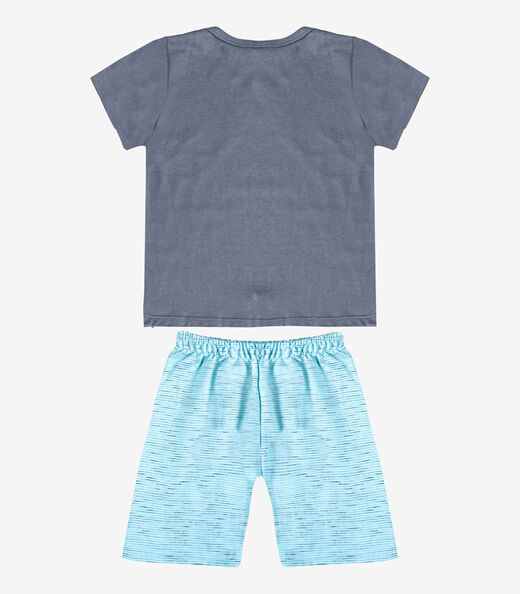 Conjunto Infantil Camiseta e Bermuda Select Cinza