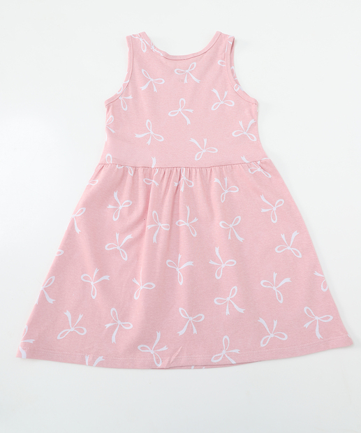 Vestido Infantil Estampa Laços Marisa Tam 1 a 3 Rosa