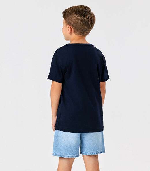 Bermuda Jeans Menino Trick Nick Azul