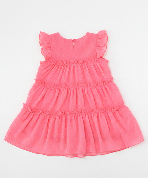Vestido Infantil Plumette Marisa Tam 1 a 3 Rosa