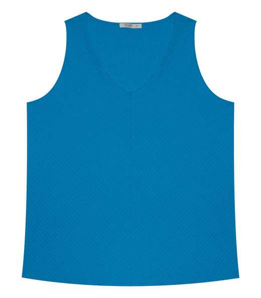 Regata Feminina Plus Size Secret Glam Azul