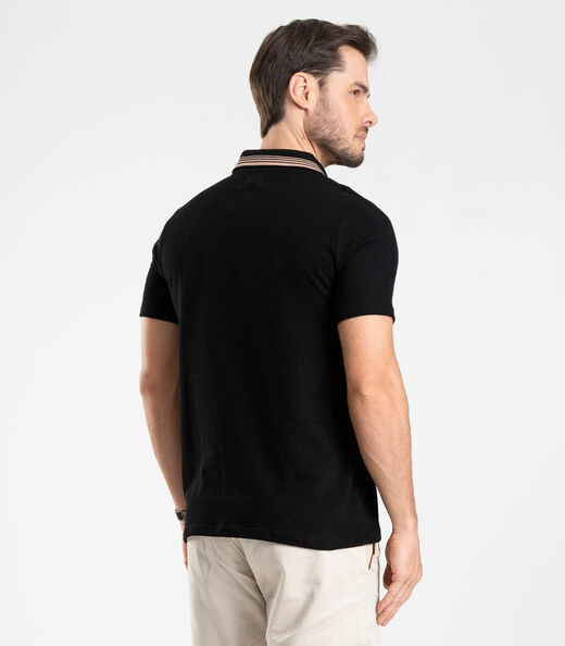 Polo Masculina Diametro em Malhão Fruit Preto