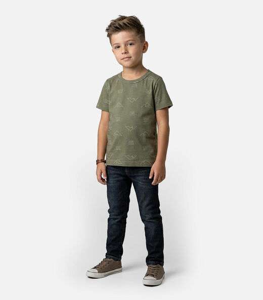 Camiseta Infantil Menino Animais Infinita Cor Verde