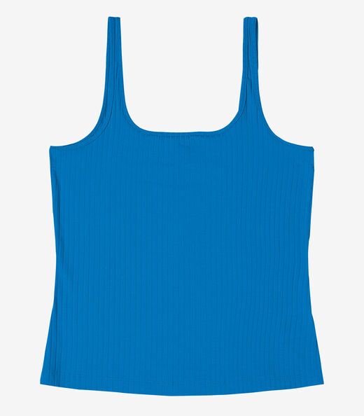 Regata em Ribana Canelada Rovitex Azul