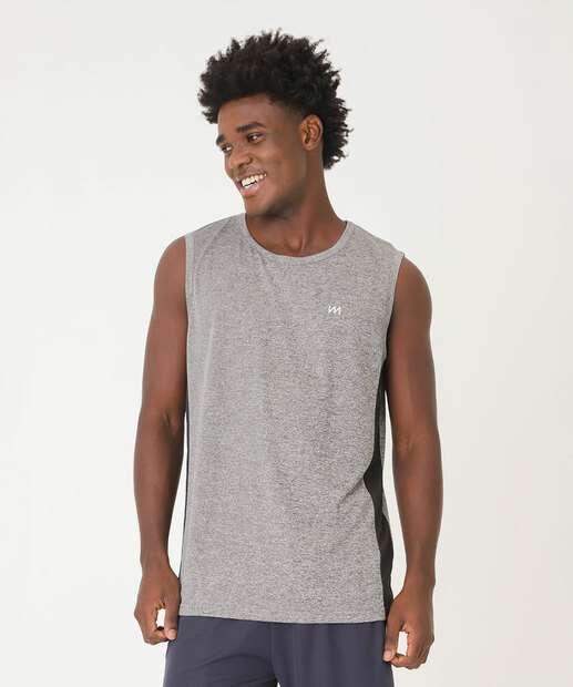 Regata Masculina Fitness Recorte Lateral MR