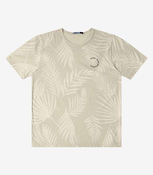 Camiseta Meia Malha Masculina Minty Bege