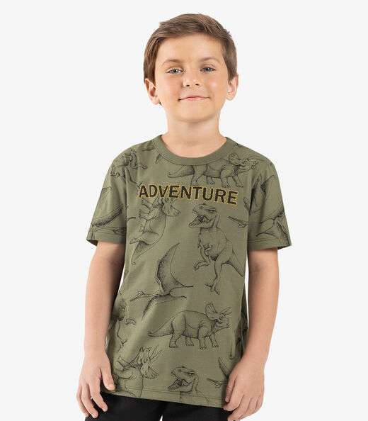Conjunto Infantil Camiseta Com Bermuda Rovi kids Verde