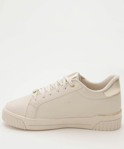 Tênis Feminino Casual Recortes Marisa Off White 