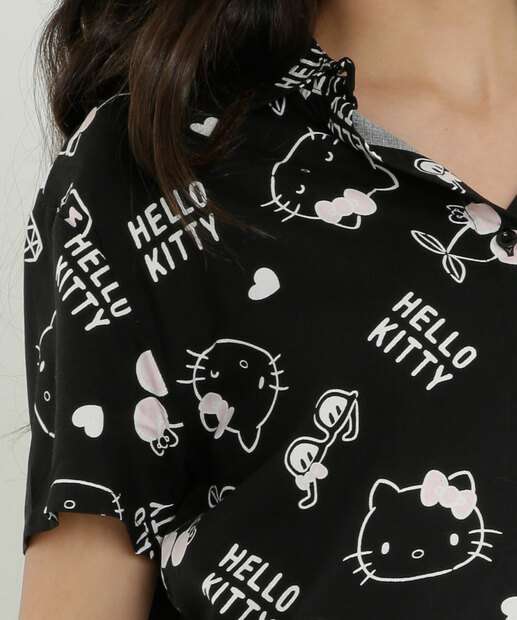Camisa Juvenil Cropped Hello Kitty Sanrio Tam 10 a 16