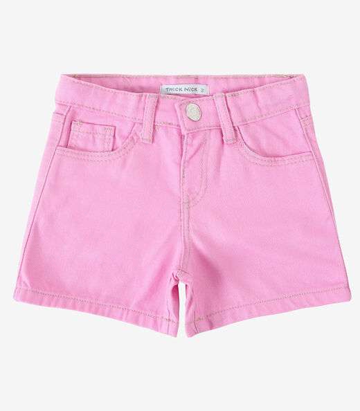 Short Infantil Jeans Com Bolsos Select Rosa