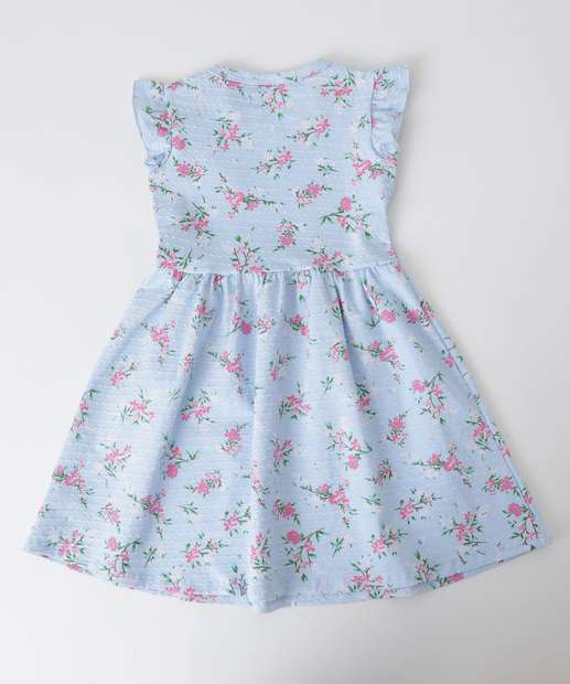 Vestido Infantil Estampa Flores Tam 1 a 3