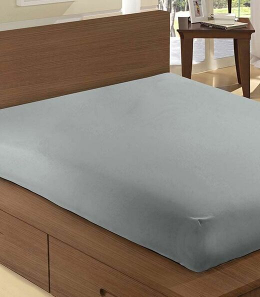 Image_Lençol Avulso Queen Microfibra Com Elástico Camesa Cinza