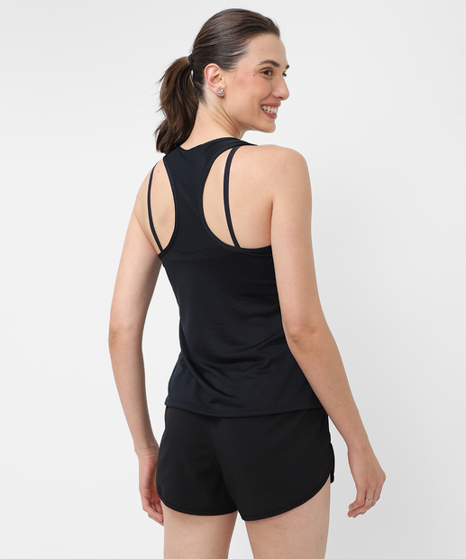 Blusa Regata Feminina Dry Fit Fitness Marisa Preto