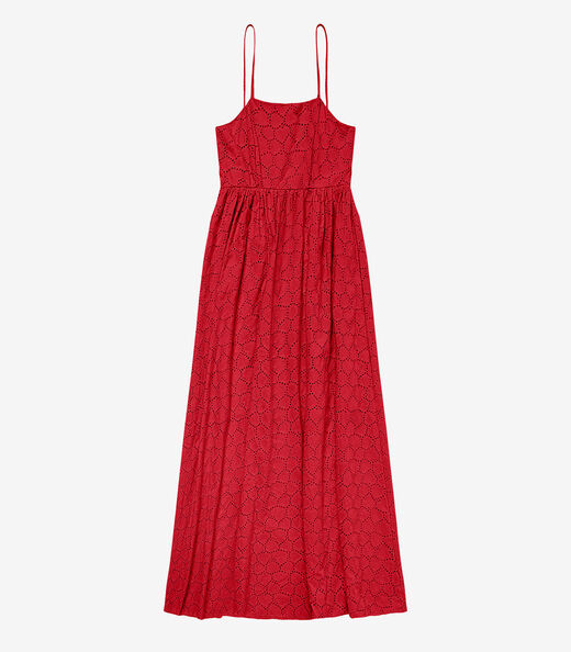 Vestido Midi Feminino Em Laise Endless Vermelho