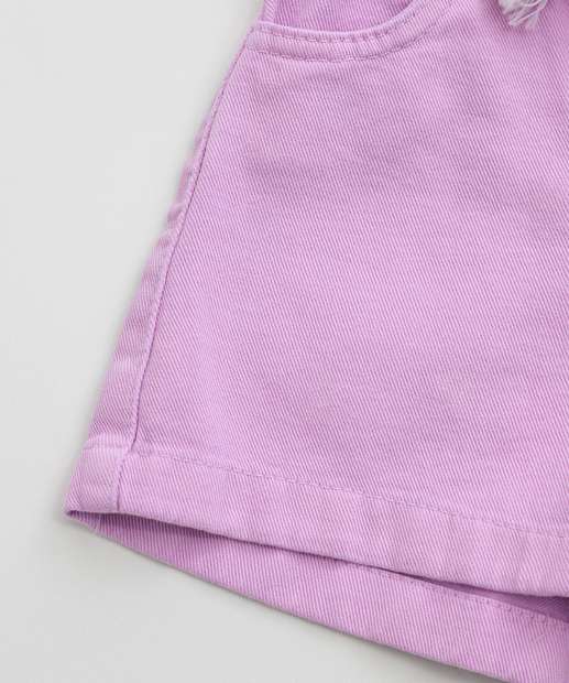 Short Infantil Sarja Marisa Tam 4 a 10 Lilás