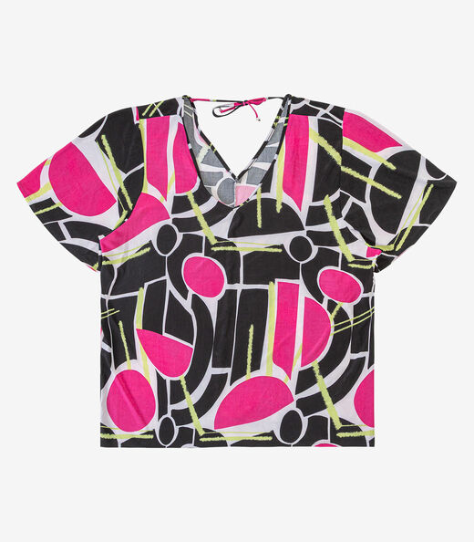 Blusa Feminina Plus Size Infinita Cor Preto