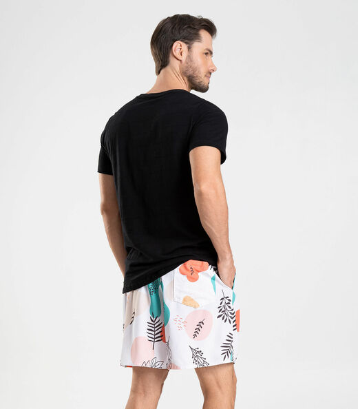 Bermuda Masculina De Microfibra Long Bong Branco