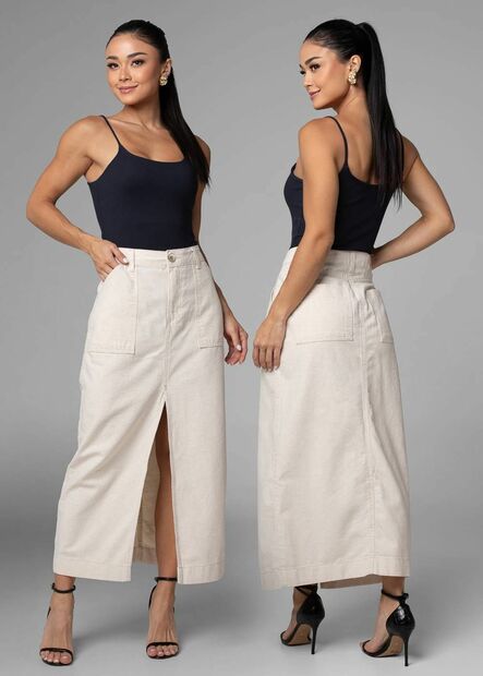 Saia Linho Sawary Midi - 282248