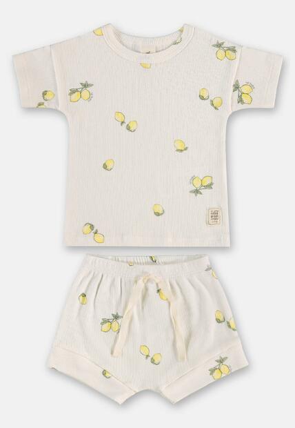 Conjunto Blusa Short Ribana Nature Up Baby
