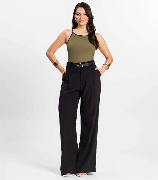 Regata Feminina em Ribana de Viscose Rovitex Verde