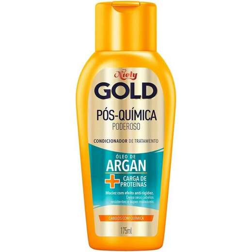 Image_Condicionador Niely Gold Pós-Química Poderoso Óleo de Argan e Carga de Proteínas