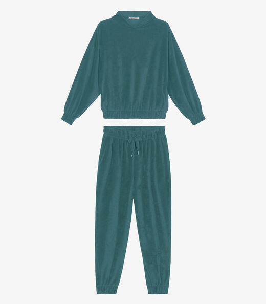 Conjunto Blusão Com Calça Endless Plush Feminina Verde