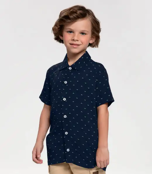 Camisa Infantil Masculina Trick Nick Azul