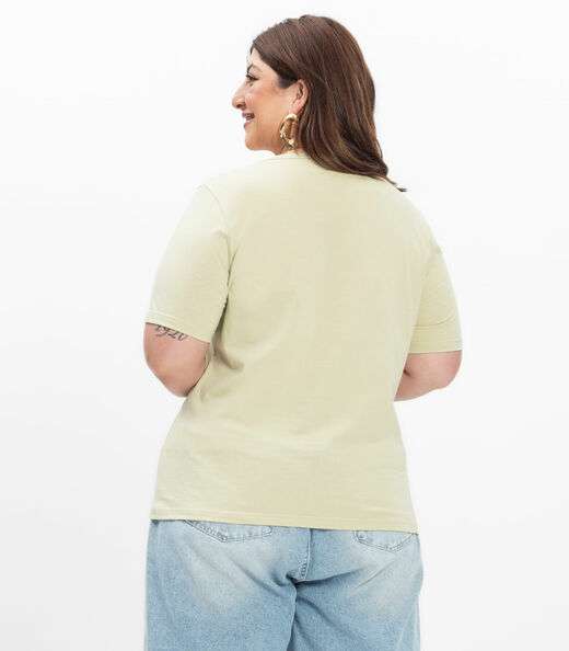 Camiseta Feminina Plus Size Secret Glam Verde