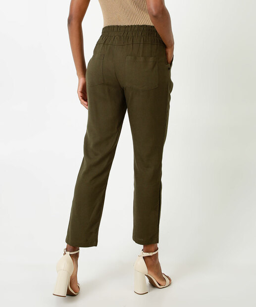 Calça Feminina Sarja Reta Clochard Bolsos Marisa