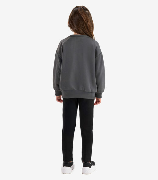 Conjunto Blusão com Legging Molecotton Rovi Kids Cinza