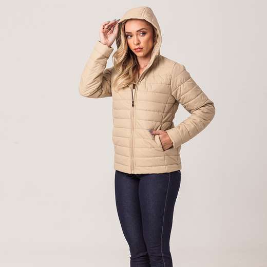 Jaqueta Puffer Feminina com Capuz Zune