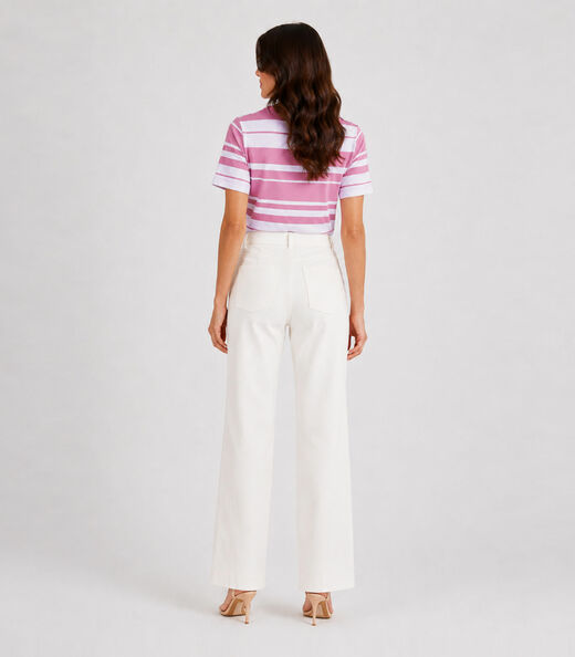 Blusa Feminina Básica Em Tecido Tian Infinita Cor Rosa