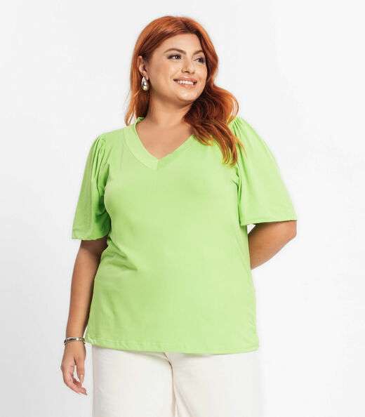 Image_Blusa Feminina Plus Size Em Malha Soft Secret Glam Verde